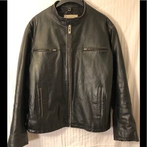 GUESS VINTAGE DISTRESSED GENUINE LEATHER Moto